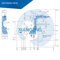 6 محاور YASKAWA GP25 اختيار ووضع آلة 25 كجم حمولة 1730 مم ذراع روبوت صناعي
