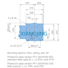 6 محاور YASKAWA GP25 اختيار ووضع آلة 25 كجم حمولة 1730 مم ذراع روبوت صناعي