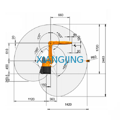 6 محاور مستعملة Kuka Robot Industrial Robot Gripper KR 10 R1420 10kg الحمولة المقدرة